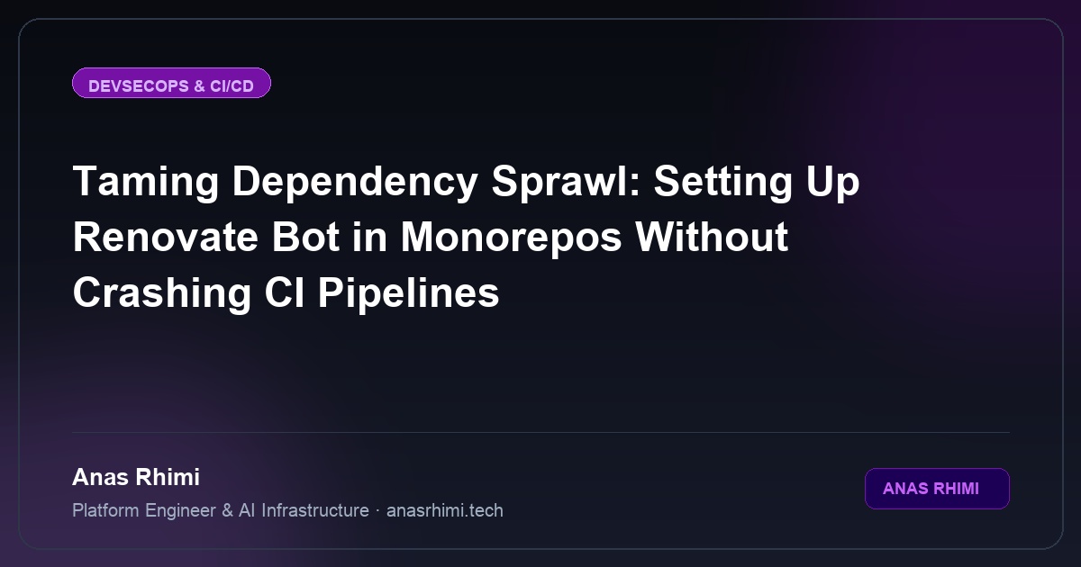 Taming Dependency Sprawl: Setting Up Renovate Bot in Monorepos Without Crashing CI Pipelines