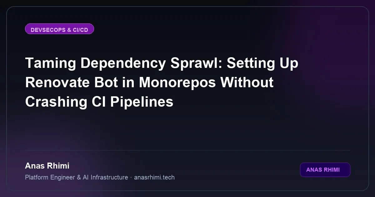 Taming Dependency Sprawl: Setting Up Renovate Bot in Monorepos Without Crashing CI Pipelines